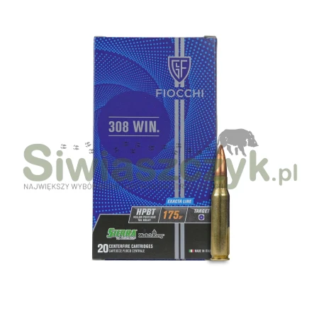 Amunicja kulowa FIOCCHI .308 Win. Exacta Sierra Match King - HPBT - 11,30g / 175gr-161390