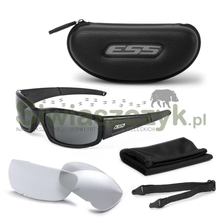 Okulary balistyczne ESS CDI - Czarny - Przezroczyste / Przyciemnione - 740-0296-167835