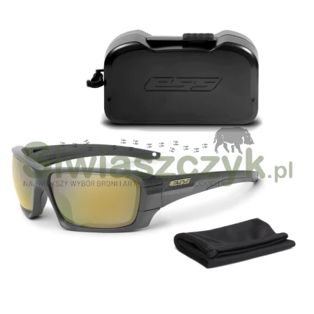 Okulary balistyczne ESS Rollbar - Carbon Gray - Mirrored Brass - EE9018-25-167839