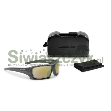 Okulary balistyczne ESS Rollbar - Carbon Gray - Mirrored Brass - EE9018-25-167840