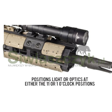 Szyna MAGPUL M-LOK® Polymer Offset Light Mount do montażu latarki taktycznej RIS (MAG605-BLK)-111397