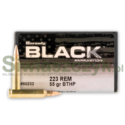 Amunicja Hornady kal.223Rem BTHP Black 3,56g(55gr)(150szt)(80232)-111742