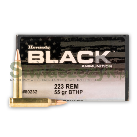 Amunicja Hornady kal.223Rem BTHP Black 3,56g(55gr)(150szt)(80232)-111742